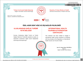 Sağlık Turizmi yetki belgesi